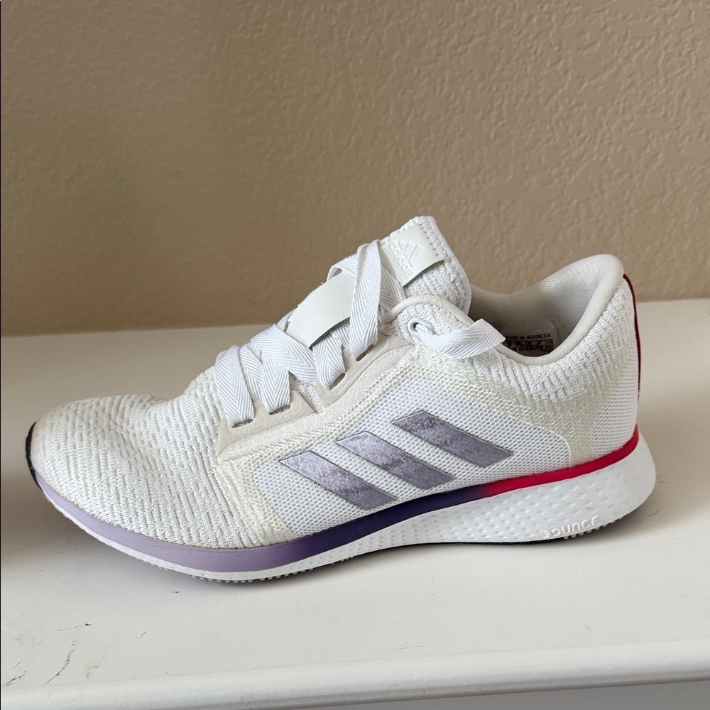 Adidas White and Purple Running Shoes - Picture 2 of 13